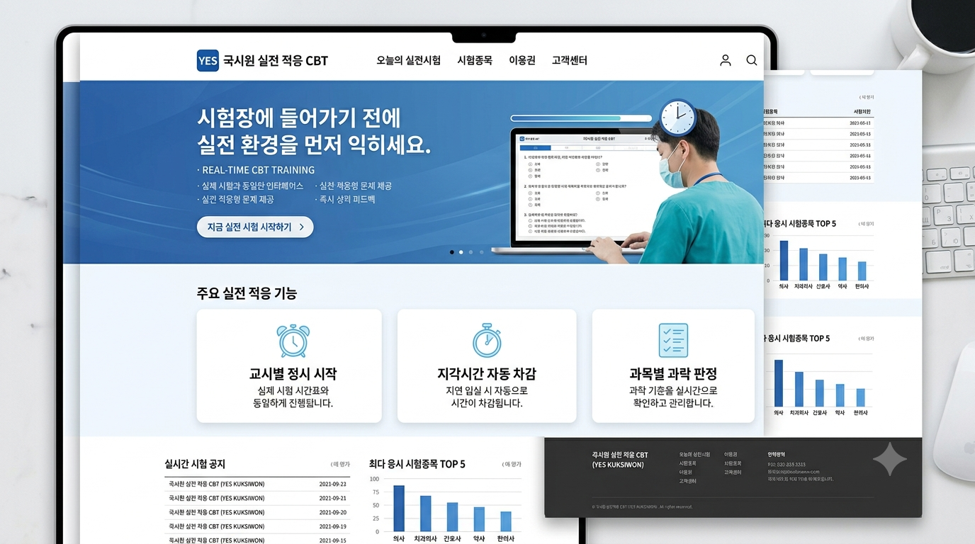 국시원 실전 적응 CBT 플랫폼 : 예스소프트(yesoft)